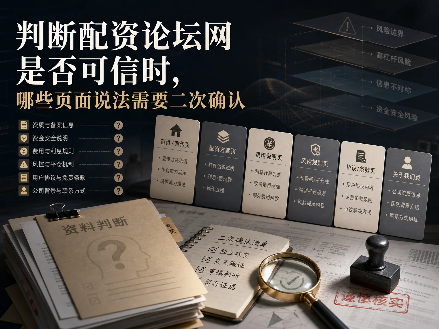 判断配资论坛网是否可信时,哪些页面说法需要二次确认缩略图